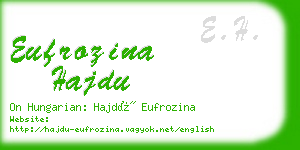 eufrozina hajdu business card